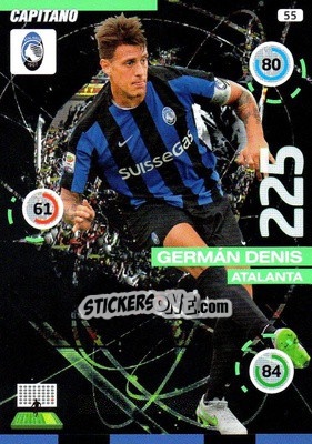 Sticker Germán Denis - Calciatori 2015-2016. Adrenalyn XL n. 55 - Panini