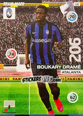 Sticker Boukary Dramé - Calciatori 2015-2016. Adrenalyn XL n. 58 - Panini