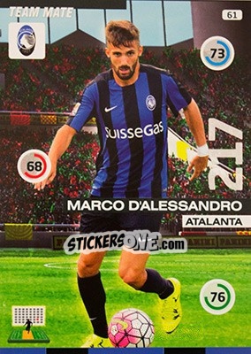Sticker Marco D'Alessandro - Calciatori 2015-2016. Adrenalyn XL n. 61 - Panini