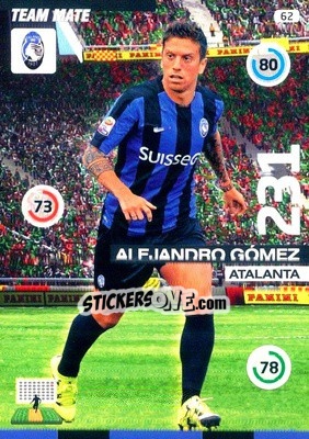 Sticker Alejandro Gómez - Calciatori 2015-2016. Adrenalyn XL n. 62 - Panini