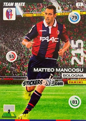Sticker Matteo Mancosu - Calciatori 2015-2016. Adrenalyn XL n. 71 - Panini