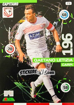 Sticker Gaetano Letizia - Calciatori 2015-2016. Adrenalyn XL n. 73 - Panini