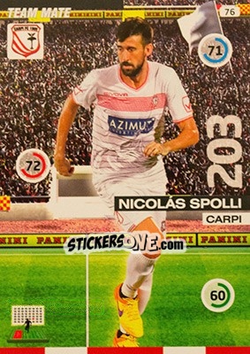 Sticker Nicolás Spolli - Calciatori 2015-2016. Adrenalyn XL n. 76 - Panini