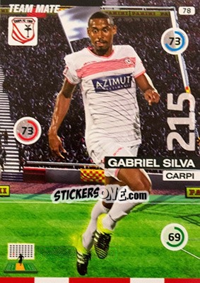 Sticker Gabriel Silva - Calciatori 2015-2016. Adrenalyn XL n. 78 - Panini