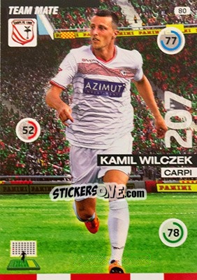 Sticker Kamil Wilczek - Calciatori 2015-2016. Adrenalyn XL n. 80 - Panini
