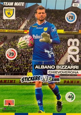 Figurina Albano Bizzarri - Calciatori 2015-2016. Adrenalyn XL - Panini