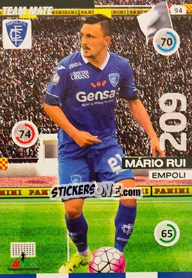 Sticker Mário Rui - Calciatori 2015-2016. Adrenalyn XL n. 94 - Panini