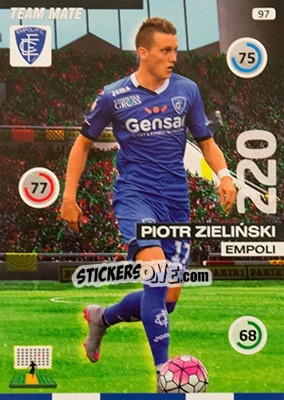 Sticker Piotr Zieliński - Calciatori 2015-2016. Adrenalyn XL n. 97 - Panini