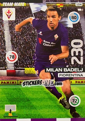 Sticker Milan Badelj - Calciatori 2015-2016. Adrenalyn XL n. 104 - Panini