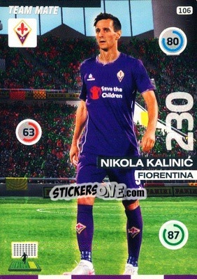 Sticker Nikola Kalinic - Calciatori 2015-2016. Adrenalyn XL n. 106 - Panini