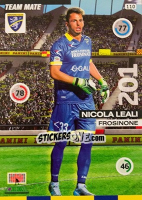 Sticker Nicola Leali - Calciatori 2015-2016. Adrenalyn XL n. 110 - Panini