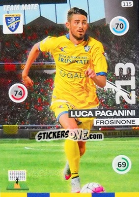 Sticker Luca Paganini - Calciatori 2015-2016. Adrenalyn XL n. 115 - Panini