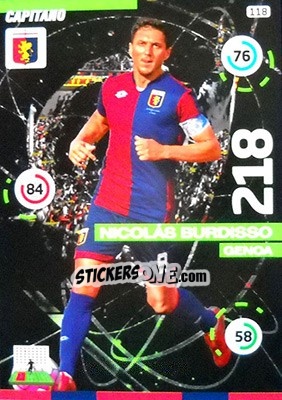 Sticker Nicolás Burdisso - Calciatori 2015-2016. Adrenalyn XL n. 118 - Panini