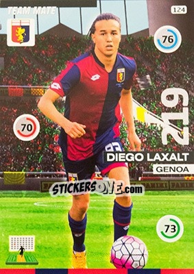 Sticker Diego Laxalt - Calciatori 2015-2016. Adrenalyn XL n. 124 - Panini