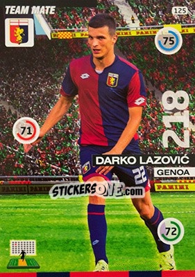 Sticker Darko Lazovic - Calciatori 2015-2016. Adrenalyn XL n. 125 - Panini