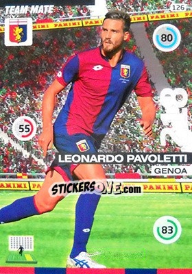 Sticker Leonardo Pavoletti - Calciatori 2015-2016. Adrenalyn XL n. 126 - Panini