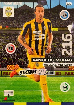 Sticker Vangelīs Moras - Calciatori 2015-2016. Adrenalyn XL n. 129 - Panini