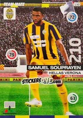 Sticker Samuel Souprayen - Calciatori 2015-2016. Adrenalyn XL n. 130 - Panini