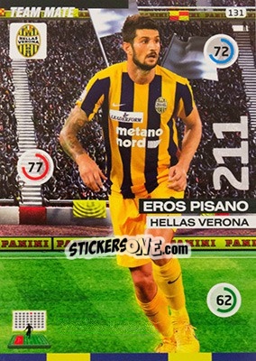 Sticker Eros Pisano - Calciatori 2015-2016. Adrenalyn XL n. 131 - Panini