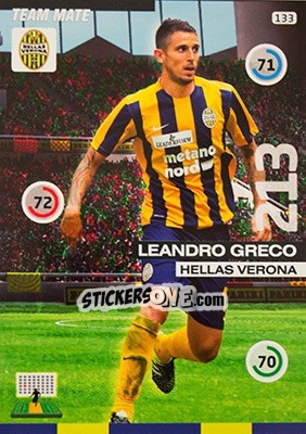 Sticker Leandro Greco - Calciatori 2015-2016. Adrenalyn XL n. 133 - Panini