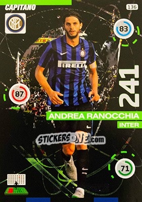 Figurina Andrea Ranocchia - Calciatori 2015-2016. Adrenalyn XL - Panini