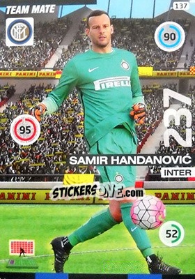 Sticker Samir Handanovic - Calciatori 2015-2016. Adrenalyn XL n. 137 - Panini
