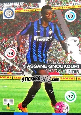 Sticker Assane Gnoukouri - Calciatori 2015-2016. Adrenalyn XL n. 144 - Panini