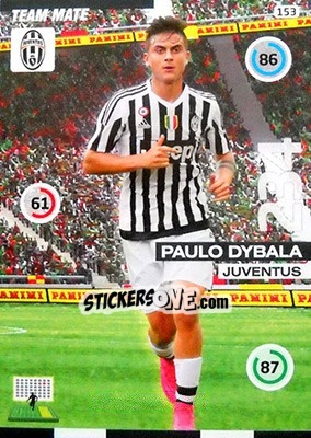 Sticker Paulo Dybala - Calciatori 2015-2016. Adrenalyn XL n. 153 - Panini