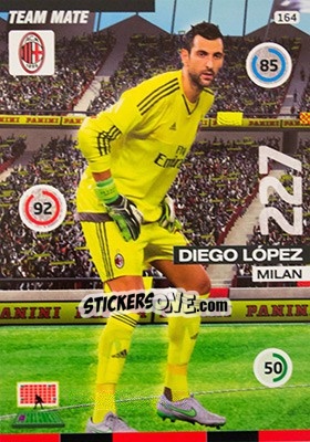 Cromo Diego López - Calciatori 2015-2016. Adrenalyn XL - Panini