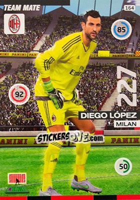 Sticker Diego López - Calciatori 2015-2016. Adrenalyn XL n. 164 - Panini