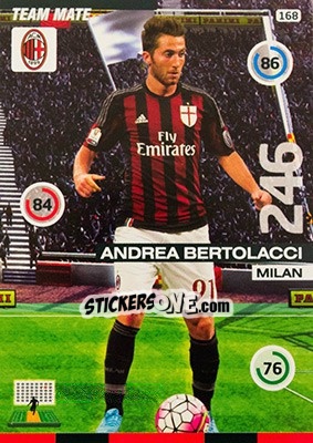 Sticker Andrea Bertolacci - Calciatori 2015-2016. Adrenalyn XL n. 168 - Panini