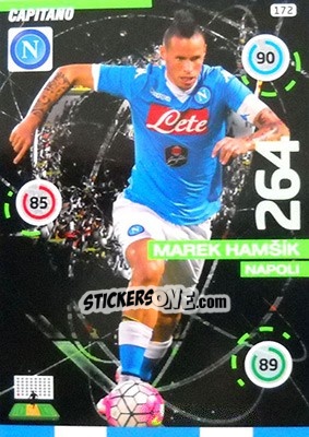 Cromo Marek Hamšík - Calciatori 2015-2016. Adrenalyn XL n. 172 - Panini