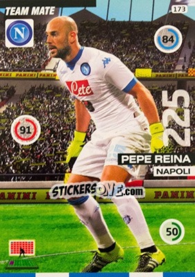 Sticker Pepe Reina - Calciatori 2015-2016. Adrenalyn XL n. 173 - Panini