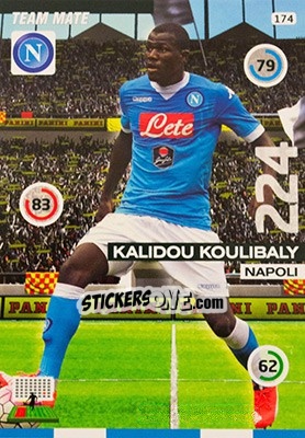 Sticker Kalidou Koulibaly - Calciatori 2015-2016. Adrenalyn XL n. 174 - Panini