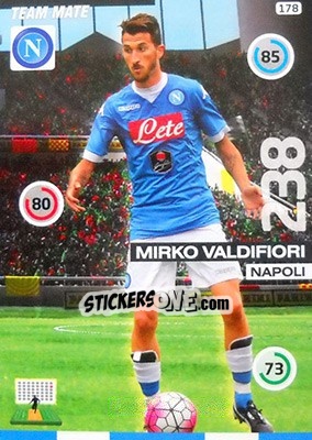 Sticker Mirko Valdifiori - Calciatori 2015-2016. Adrenalyn XL n. 178 - Panini