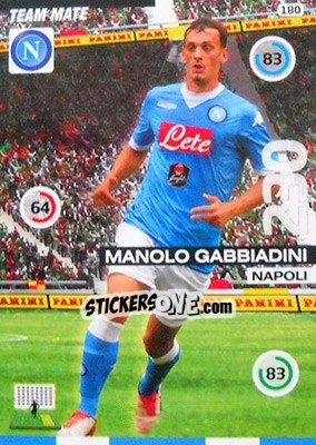 Sticker Manolo Gabbiadini - Calciatori 2015-2016. Adrenalyn XL n. 180 - Panini