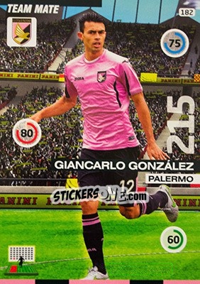 Sticker Giancarlo González - Calciatori 2015-2016. Adrenalyn XL n. 182 - Panini