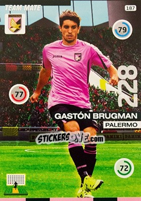 Sticker Gastón Brugman - Calciatori 2015-2016. Adrenalyn XL n. 187 - Panini