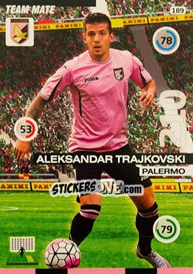 Sticker Aleksandar Trajkovski - Calciatori 2015-2016. Adrenalyn XL n. 189 - Panini
