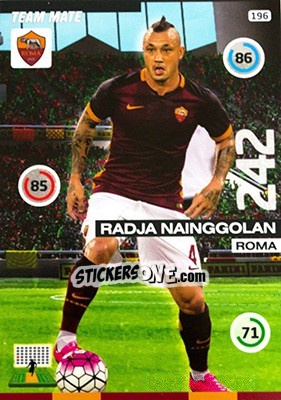 Sticker Radja Nainggolan - Calciatori 2015-2016. Adrenalyn XL n. 196 - Panini