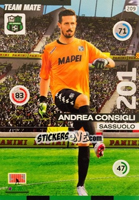 Sticker Andrea Consigli - Calciatori 2015-2016. Adrenalyn XL n. 209 - Panini