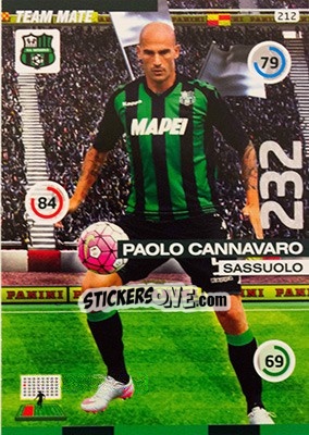 Sticker Paolo Cannavaro - Calciatori 2015-2016. Adrenalyn XL n. 212 - Panini
