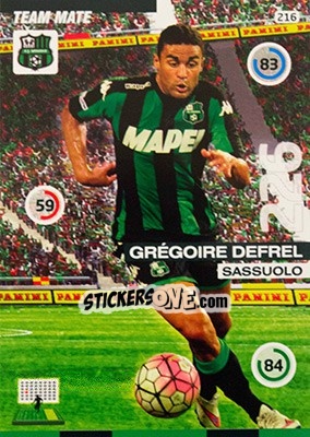 Sticker Grégoire Defrel - Calciatori 2015-2016. Adrenalyn XL n. 216 - Panini