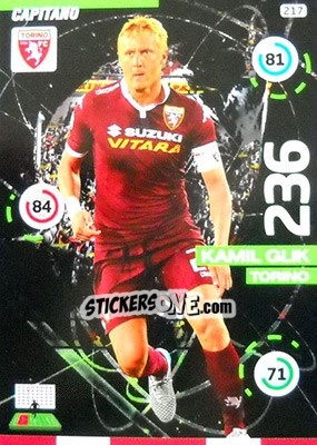 Sticker Kamil Glik - Calciatori 2015-2016. Adrenalyn XL n. 217 - Panini