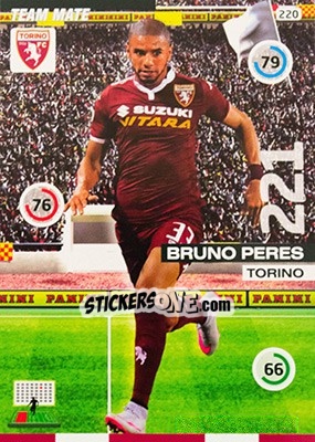 Sticker Bruno Peres - Calciatori 2015-2016. Adrenalyn XL n. 220 - Panini