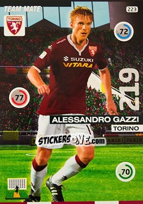 Sticker Alessandro Gazzi - Calciatori 2015-2016. Adrenalyn XL n. 223 - Panini