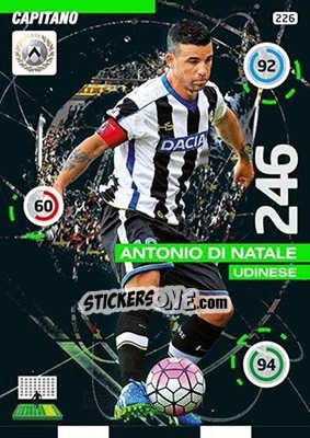 Sticker Antonio Di Natale - Calciatori 2015-2016. Adrenalyn XL n. 226 - Panini