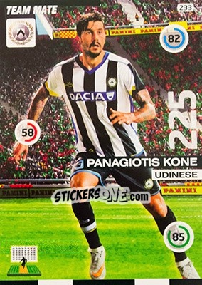 Sticker Panagiōtīs Kone - Calciatori 2015-2016. Adrenalyn XL n. 233 - Panini