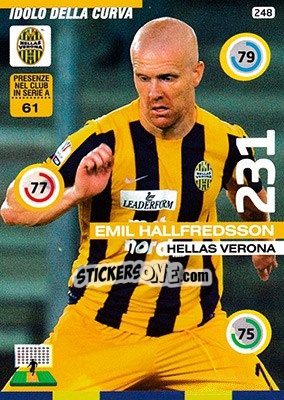 Figurina Emil Hallfreðsson - Calciatori 2015-2016. Adrenalyn XL n. 248 - Panini