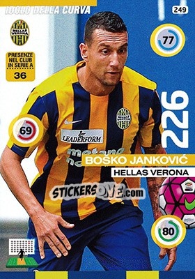 Sticker Boško Jankovic - Calciatori 2015-2016. Adrenalyn XL n. 249 - Panini